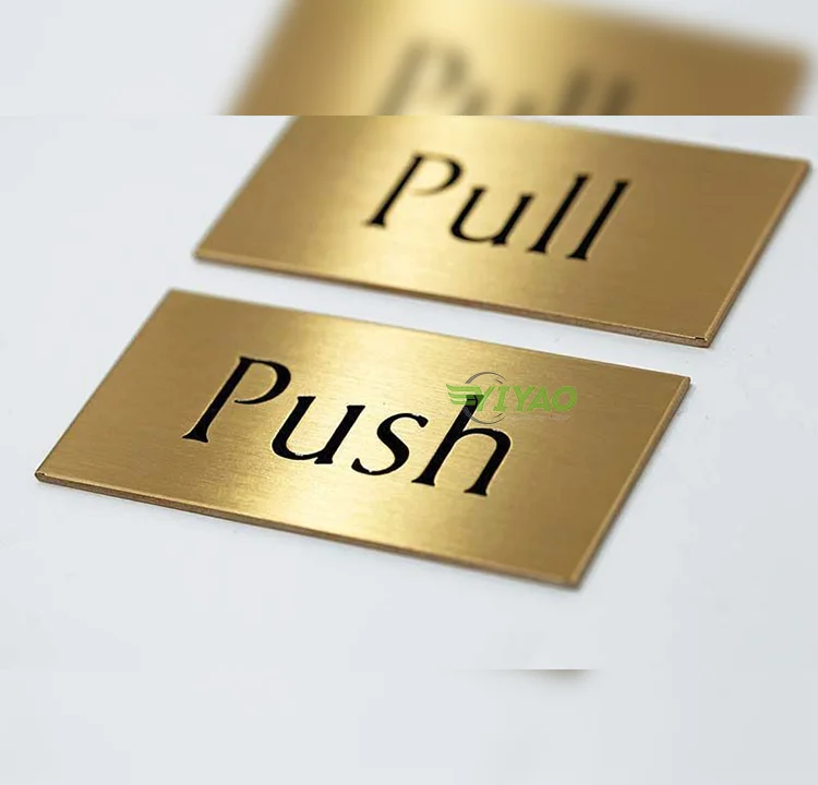 Выгравированная офисная дверь YIYAO табличка с именем оптовая продажа металлический