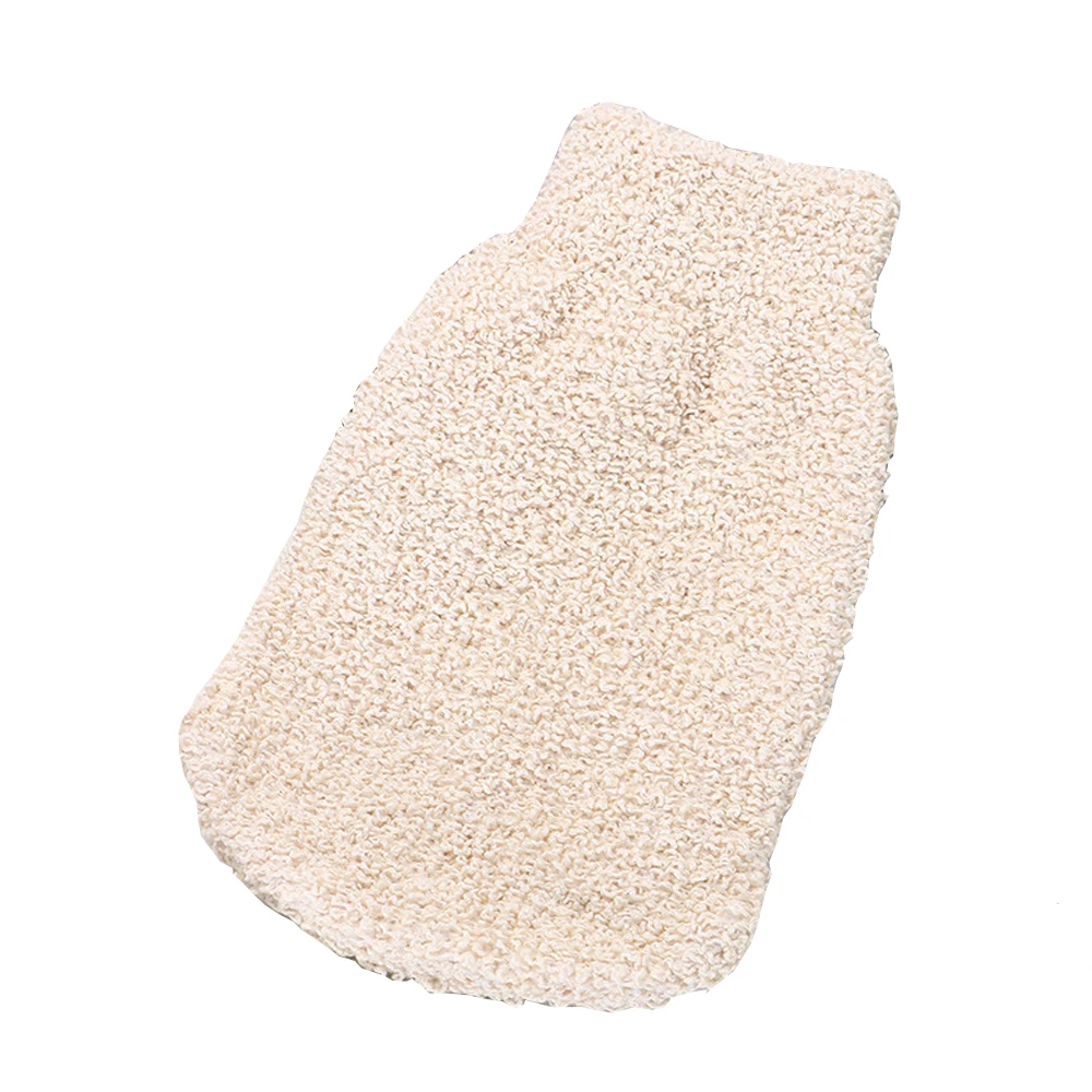 Custom 100% Natural Hemp Fiber Bath Gloves With Cotton Rope Exfoliating Loofah Bath Mitts Shower Scrub Bath Cleaner Glove
