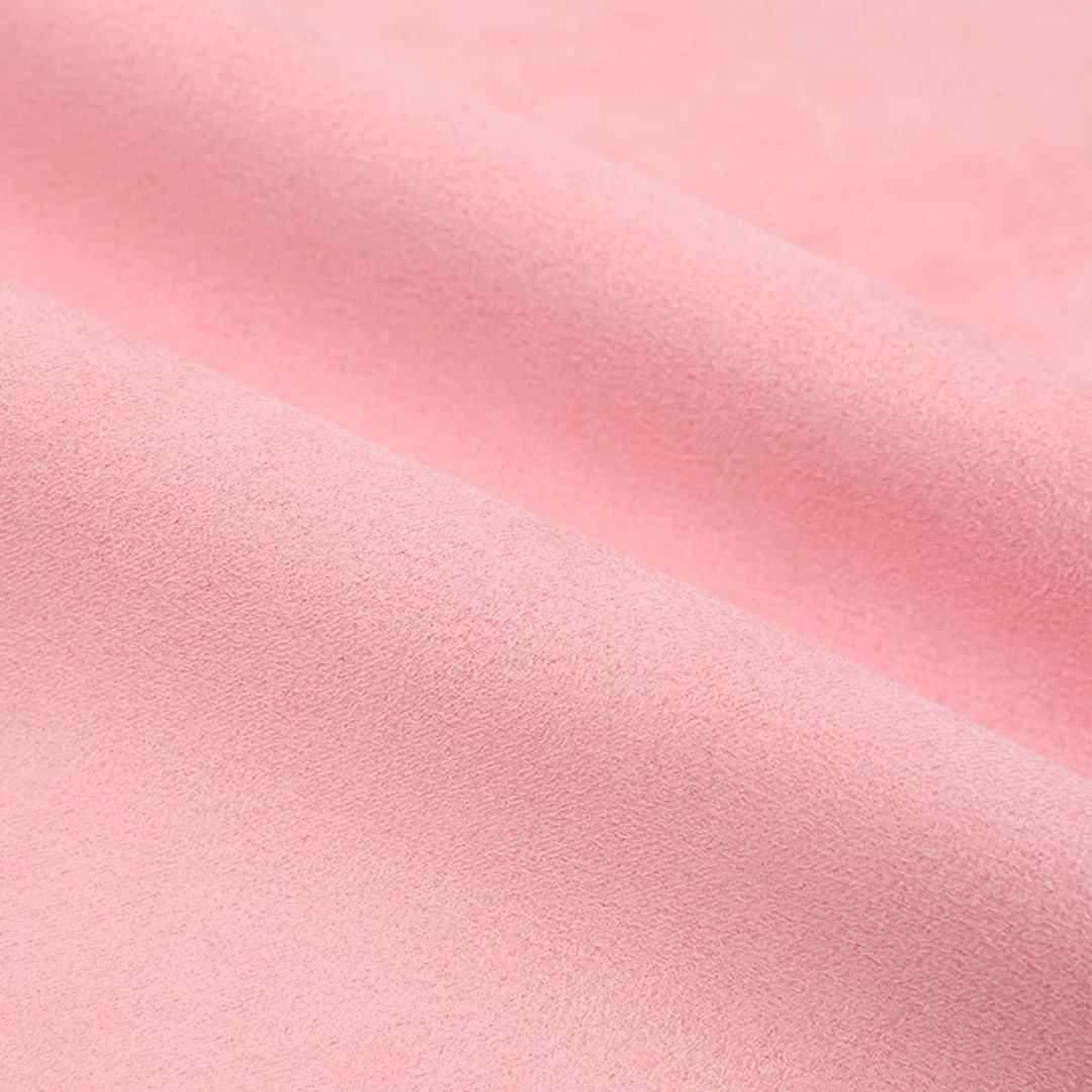 Hot Sale 165 Colors 100% Polyester Thin Microfiber Suede Fabric for Bag Shoes