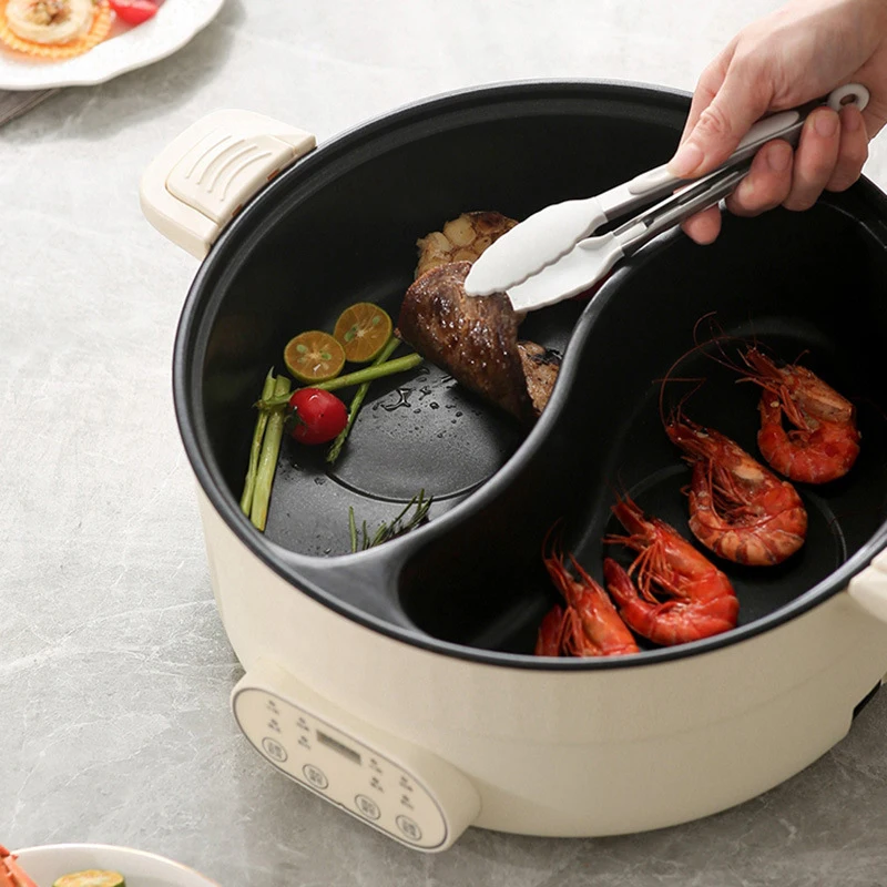 New Products Non-stick Coating 6L Large Capacity High-power 1500W Multi-function Dual-control Double-flavor Electric Hotpot