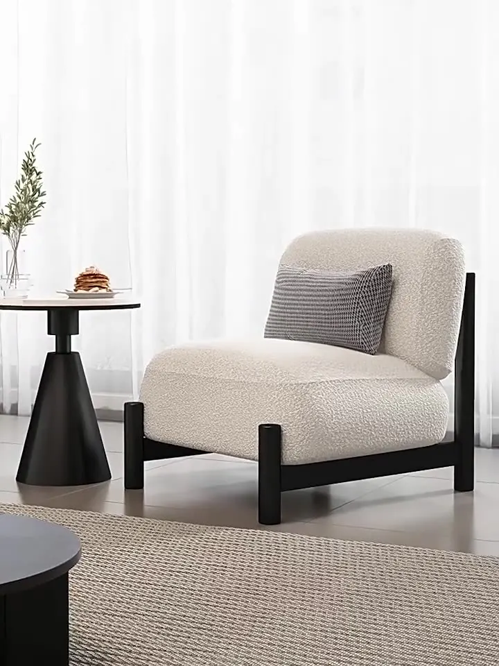 Minimalist Modern Fabric Sofa Beancurd Block Lazy Design Dining Lounge Areas Small Apartments Guest Houses Reception Living Room