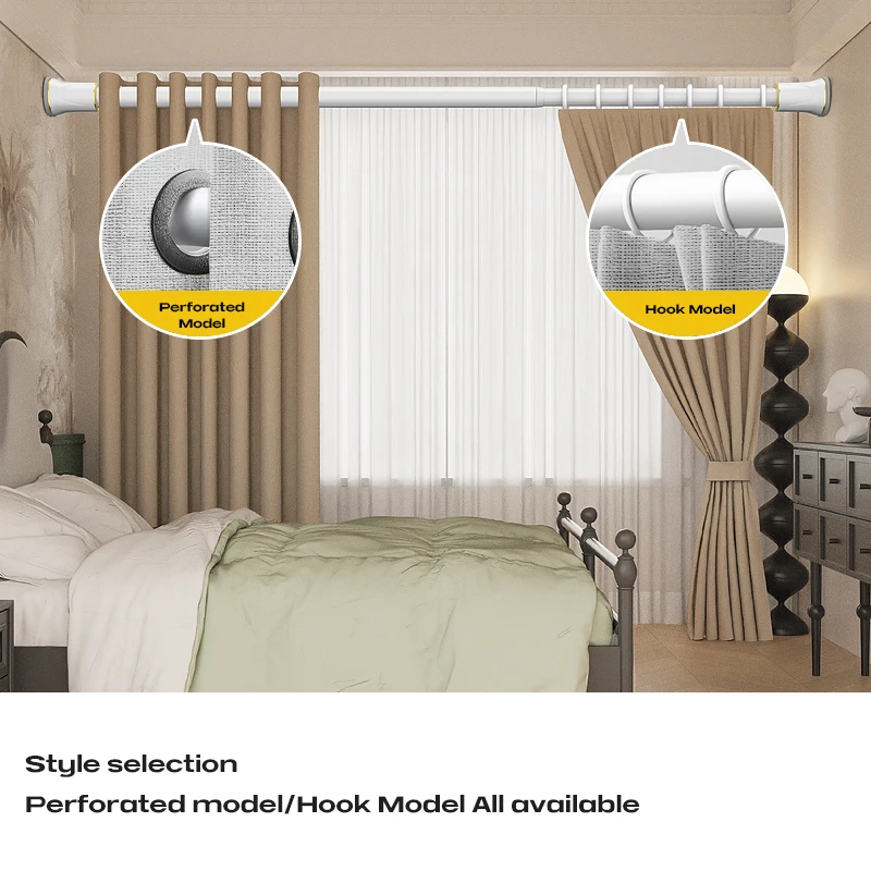 Hot Sale Adjustable Industrial Clothes Rail Drying Hanging Holders for Balcony Shower Curtain Racks for Bathroom