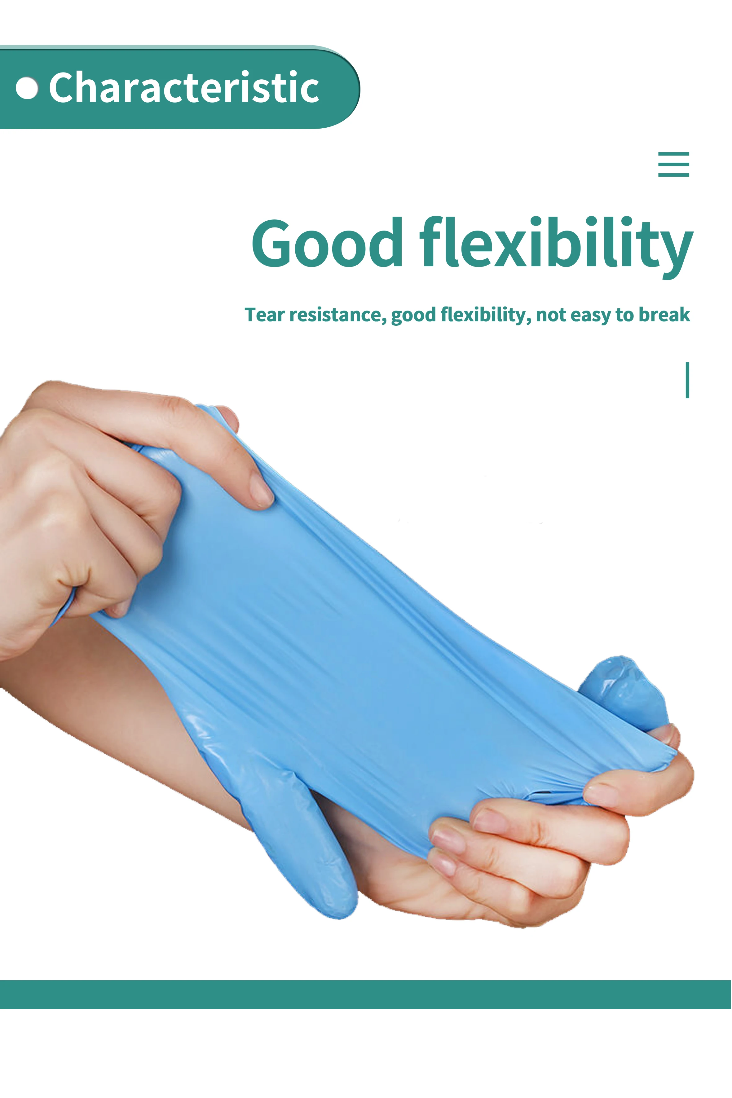 Examination Gloves Professional Powder Free Nitrile Dark Blue General Examination Apparatus Bacteria Proof