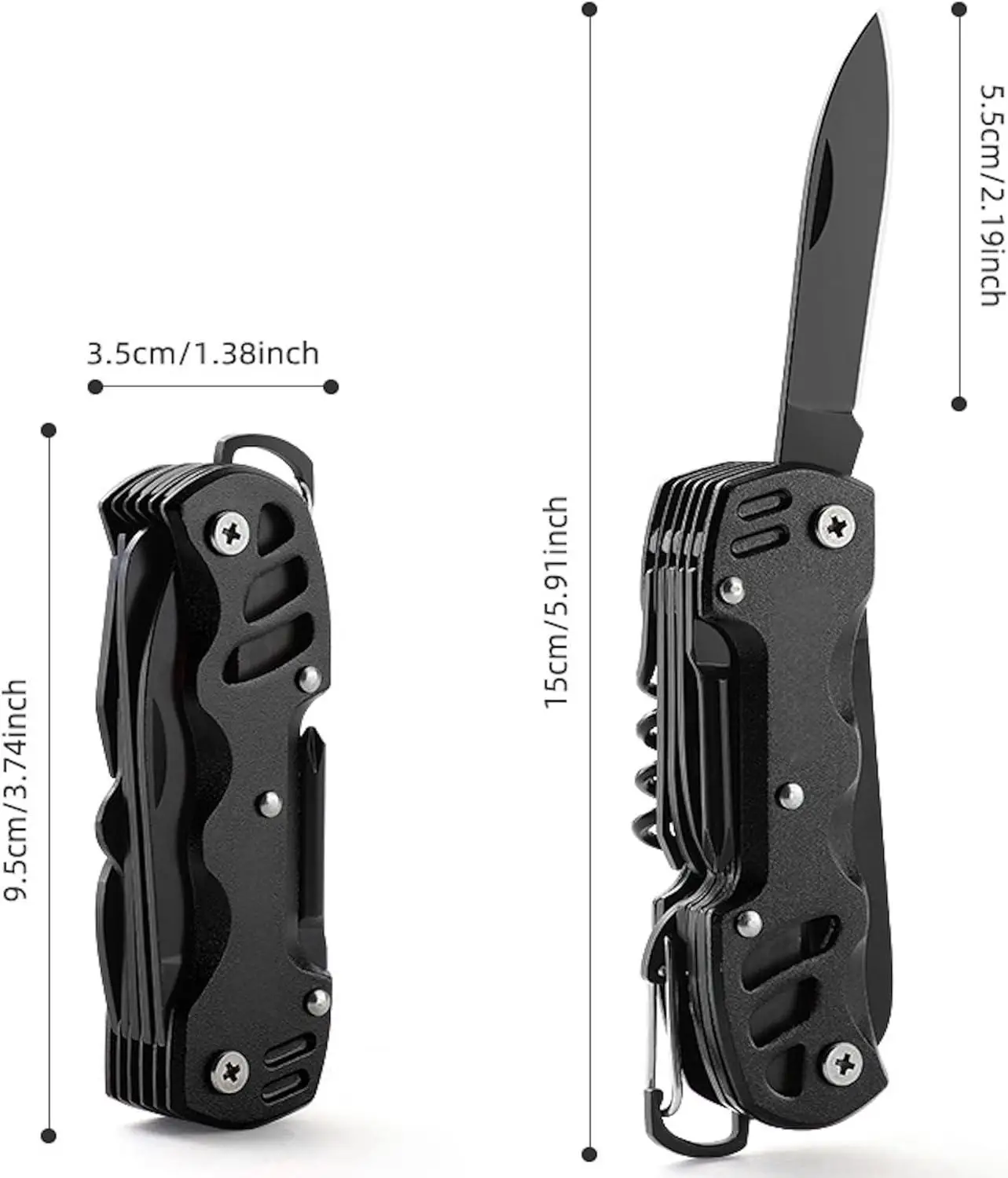 Peaktop   15 in 1 Pocket Tool Multitool ,Multifunctional Pocket Knife