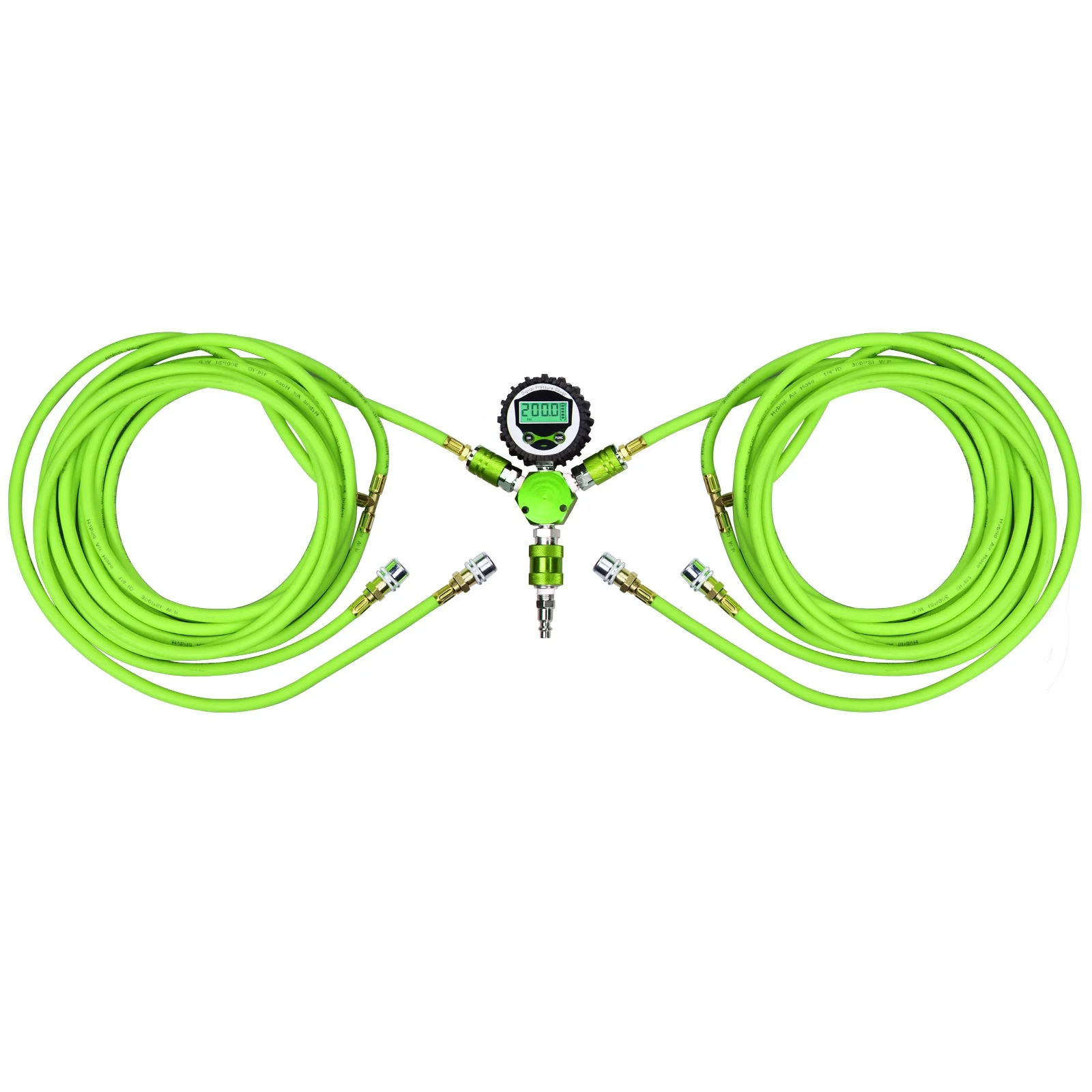 Off-Road 4 Way Digital Tire Inflation Deflation System With Pressure Gauge Customize Hose and Air Chuck