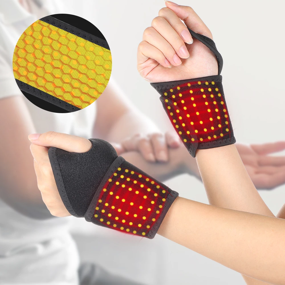 Pain Relief Magnetic Therapy Wristband Belt Self-Heating Hand Arthritis Brace Wrap Wrist Support