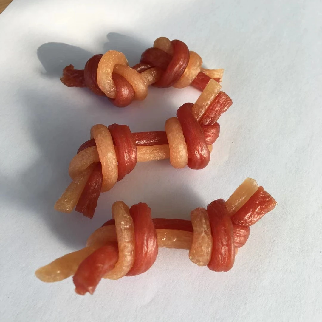 New Special calcium bone wrapped fishskin dog food chicken dental chew pet Treats natural dog snacks duck screw pet food