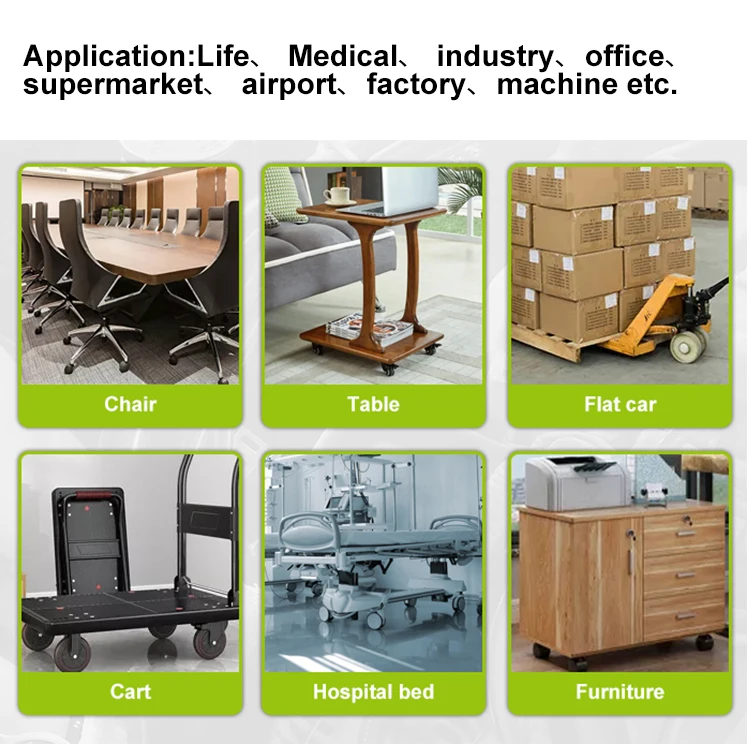 Elastic Rubber 6 Inch Heavy Duty Fork Pneumatic Caster Wheels