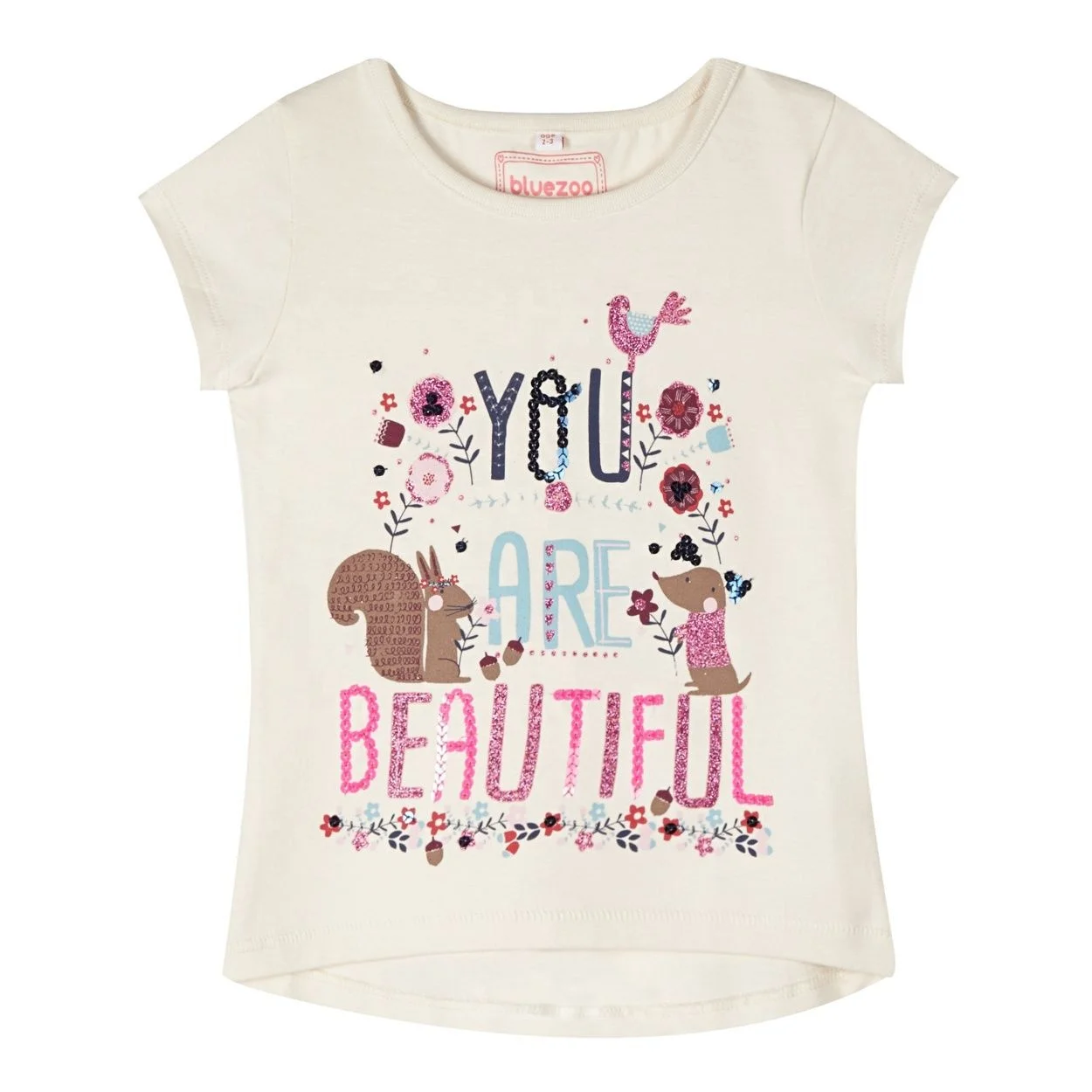 Girl Clothing T-Shirt Ring Spun Combed cotton Bio washed fabric Custom Printed Embroidered Girls T-shirt