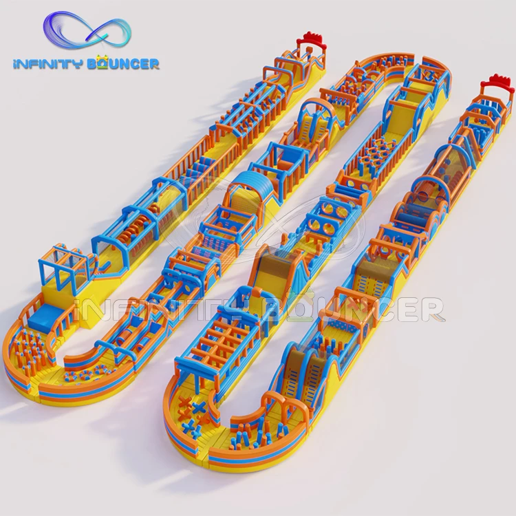 230m New Design Adult Inflatable Obstacle Course Play Game Inflatable Obstacle Run Inflatable 5k Obstacle Course For Sale