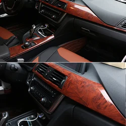 High Glossy Wood Grain Vinyl Sticker Decal Car Internal Wraps Self Adhesive DIY Film Waterproof Wrap Roll