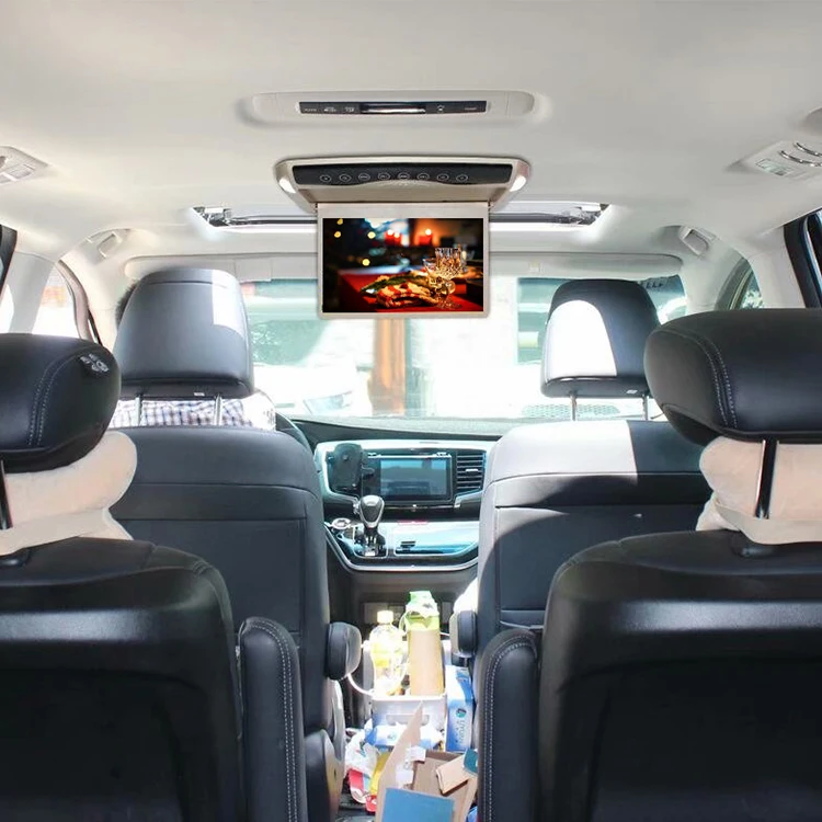 Wholesale Universal 1080P DC12V LED Super Slim 17 inch Smart Ceiling Car TV