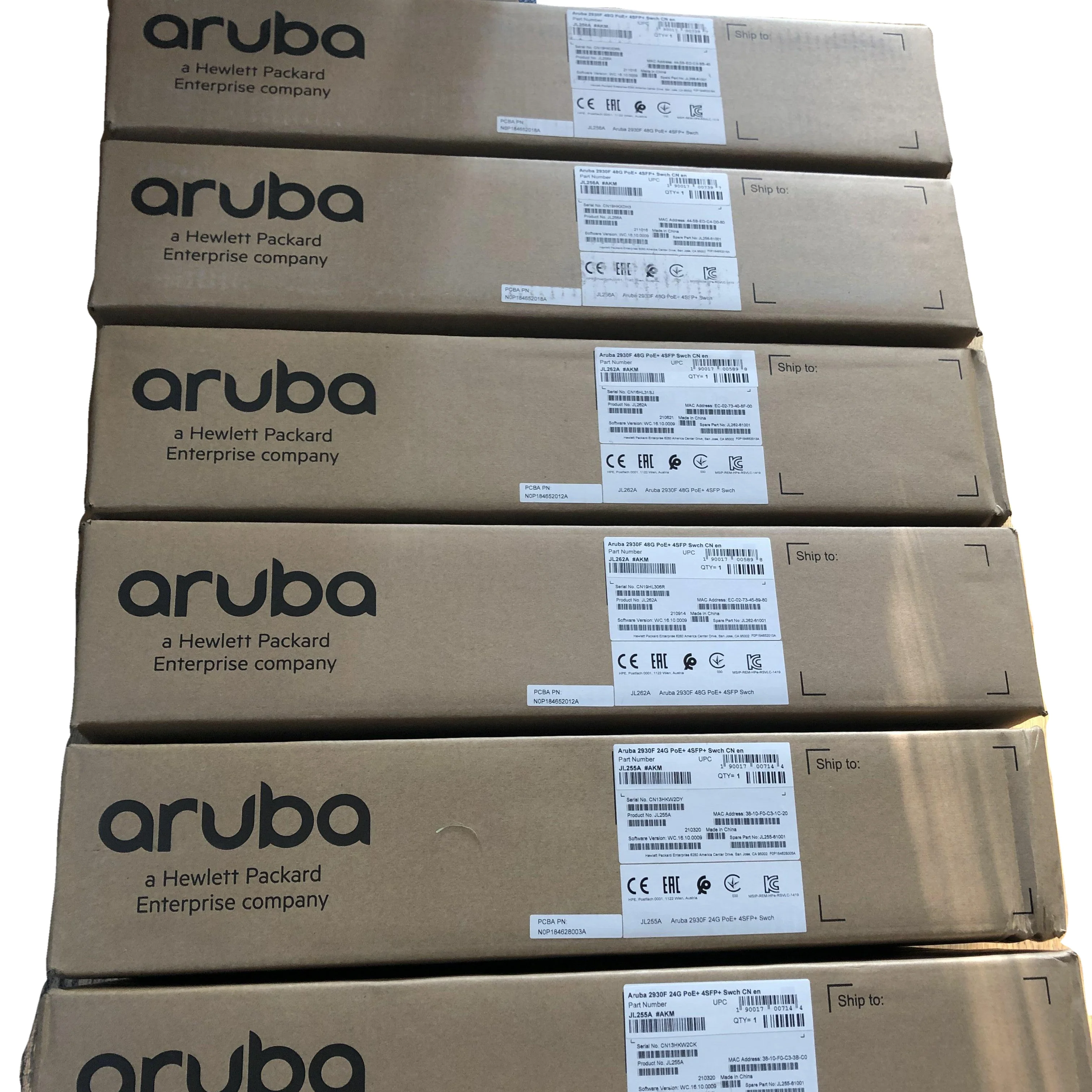 HPE Aruba 2930F 48 x 10/100/1000 + 4 x 1 Gigabit / 10 Gigabit SFP+ (uplink) network switch JL254A