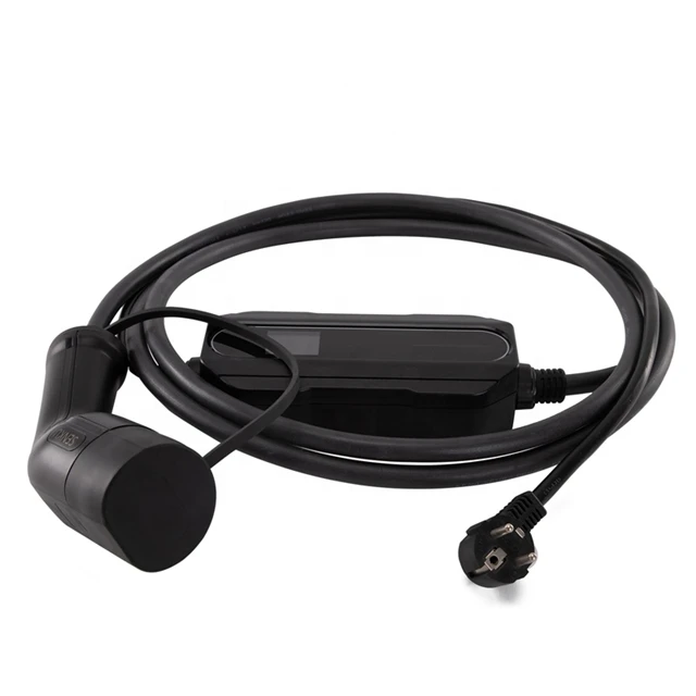 
Portable EV Charger AC Type1 10A/16A/20A/24A/32A Adjustable current Screen Display level 2 Home CE TUV OEM 