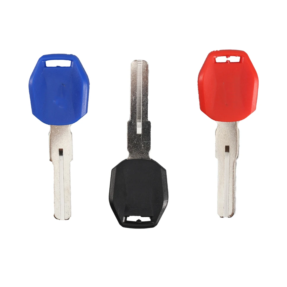 New Blank Motorcycle Uncut Keys Black Blue Red Length 44mm for KTM Motorbike Spare Part Replacement Accessory