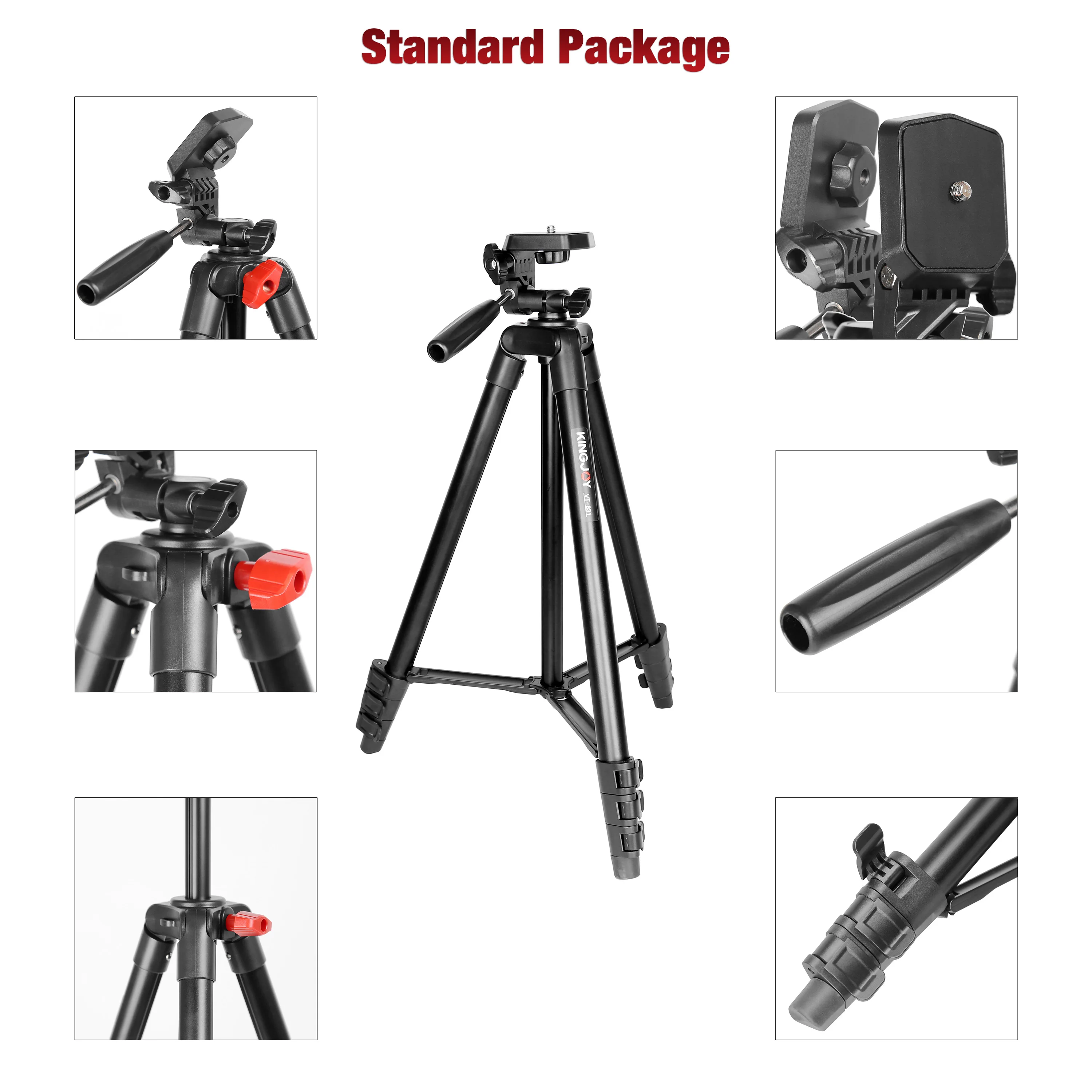  Штатив KINGJOY 53 дюйма для камеры и телефона стойка цифровой зеркальной Canon Nikon с сумкой