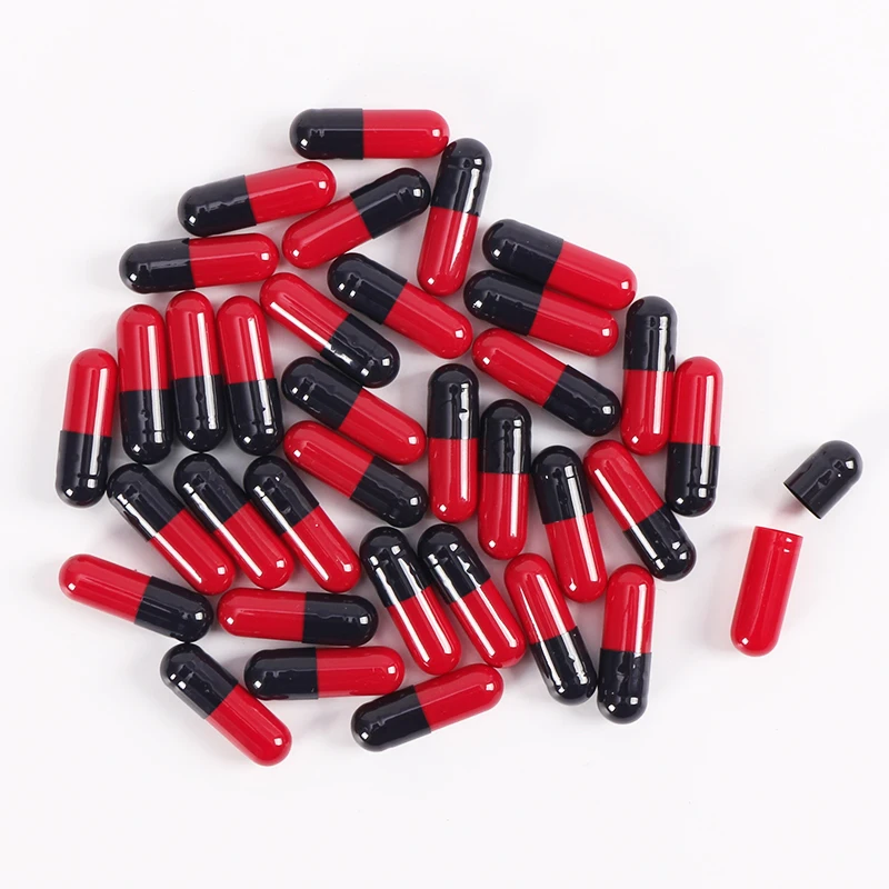 Mini filled capsules are packaged in cellulose multiple colors and customized transparent capsule shells