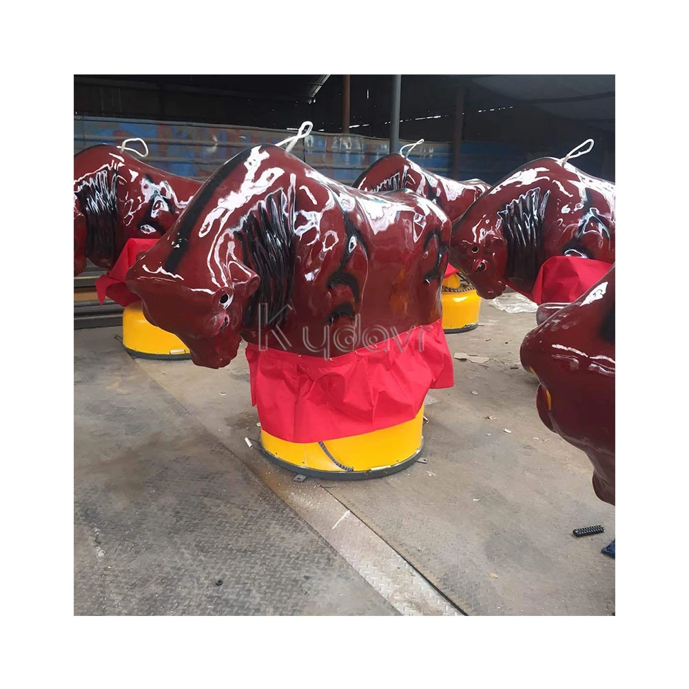 Commercial carnival amusement park electric inflatable adult ride rodeo bull game mechanical crazy bull riding machine for sale