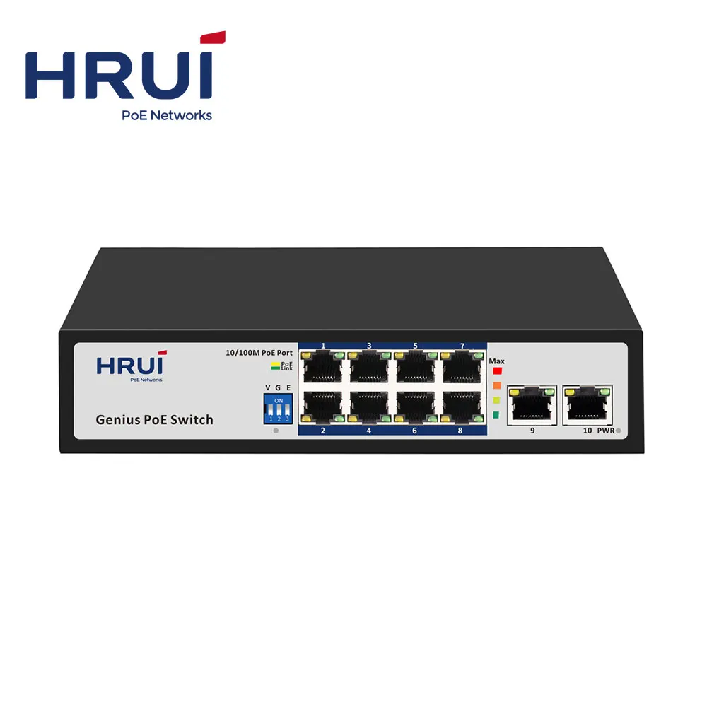  Новая лучшая цена POE Watchdog 100M Поддержка VLAN QoS AI сетевой коммутатор 8 портов для ip-камеры AP CCTV
