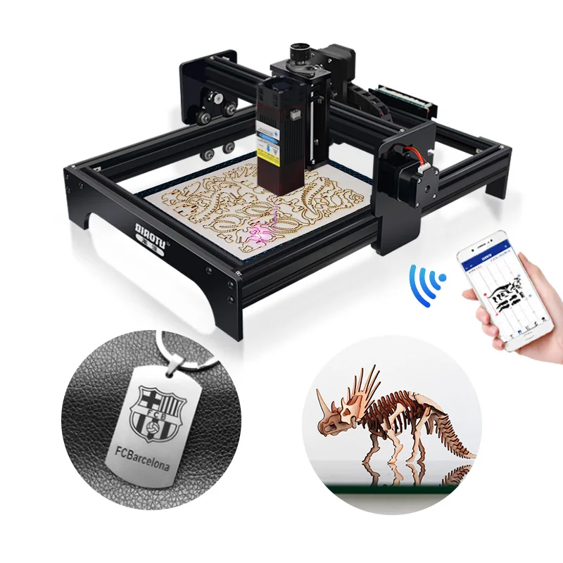 Diaotu 40W Laser Machine Laser Cutting Machine Laser Engrave Machine for Dog Tag Wood