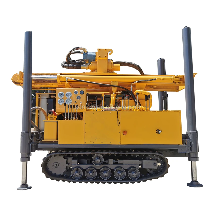 HZ-160 remote control hydraulic crawler truck pneumatic water well drilling rig