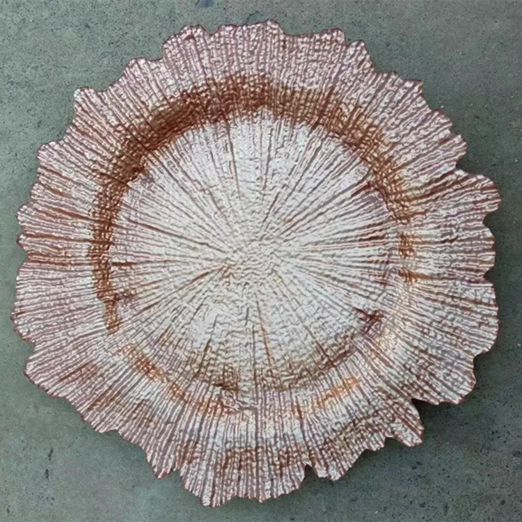 LCK131 Phnom penh glass tableware Gold to receive/dinner/salad glass painted gold plate