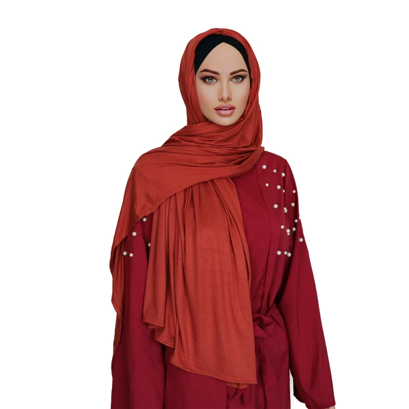 
Premium Big Size Soft Cotton Jersey Hijab Scarf With Good Stitch Stretchy Long Shawls Scarf Women Hijab 