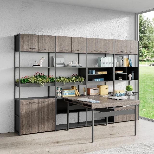 Высококачественный офисный шкаф с открытой полкой и столом утолщенный картотечный для офиса библиотечного использования