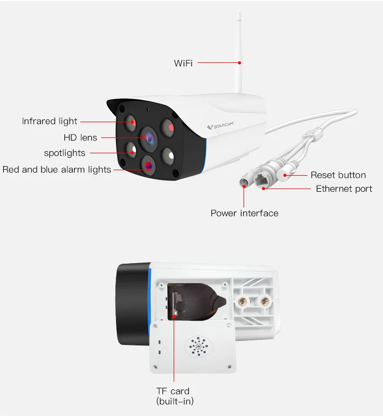 4MP CS52Q Outdoor waterproof secure WIFI network surveillance camera