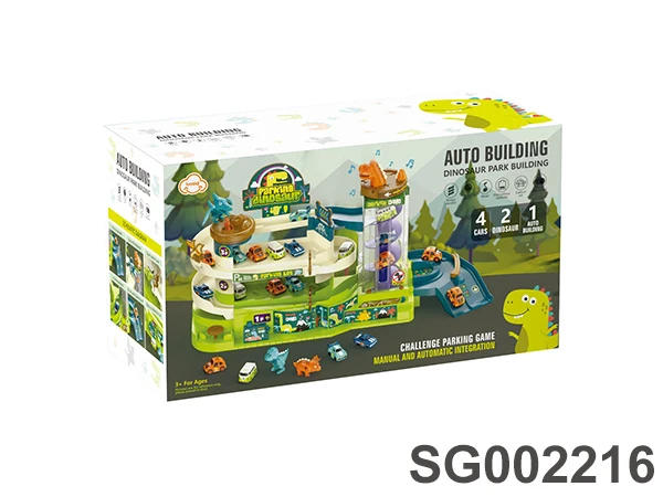 2024 funny toddlers dinosaur steering wheel and transportation track toy play sets