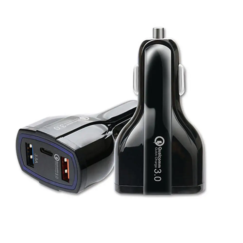 35W 3 Port QC3.0 PD C Type Usb Cigarette Lighter Port Fast Charging Smart Phone Adapter Car Charger