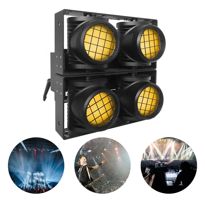 4*150W 650W Output ww red amber 3in1 LEDs 4 eyes Blinder LED Stage Light for show