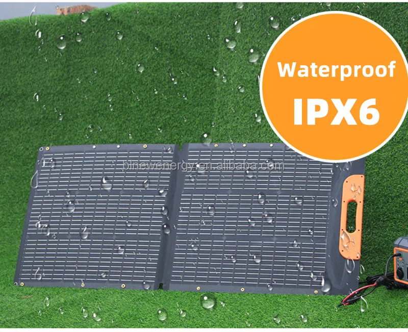 100W Multifunctional ETFE Solar Panel Charger Portable Lightweight 5V/18V Solar Cell Charger with USB/DC/Type C Interfaces