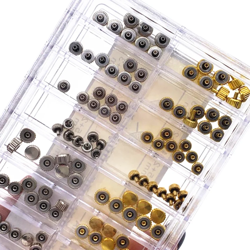 
140pcs Metal Waterproof Watch Crown set Watch Replacement Crown part 