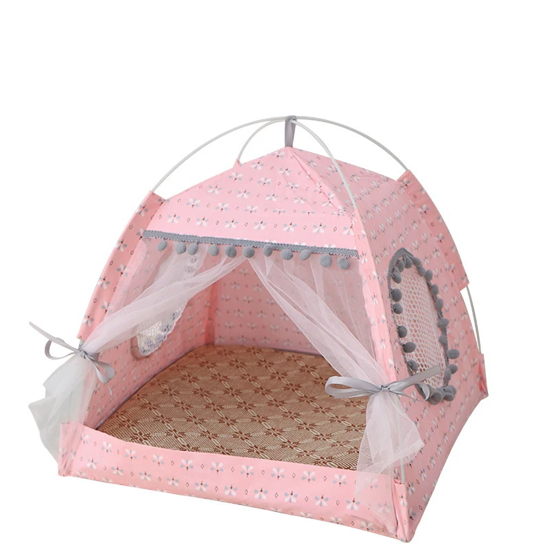 Summer cat litter small dog winter cat small tent removable and washable folding pet tent