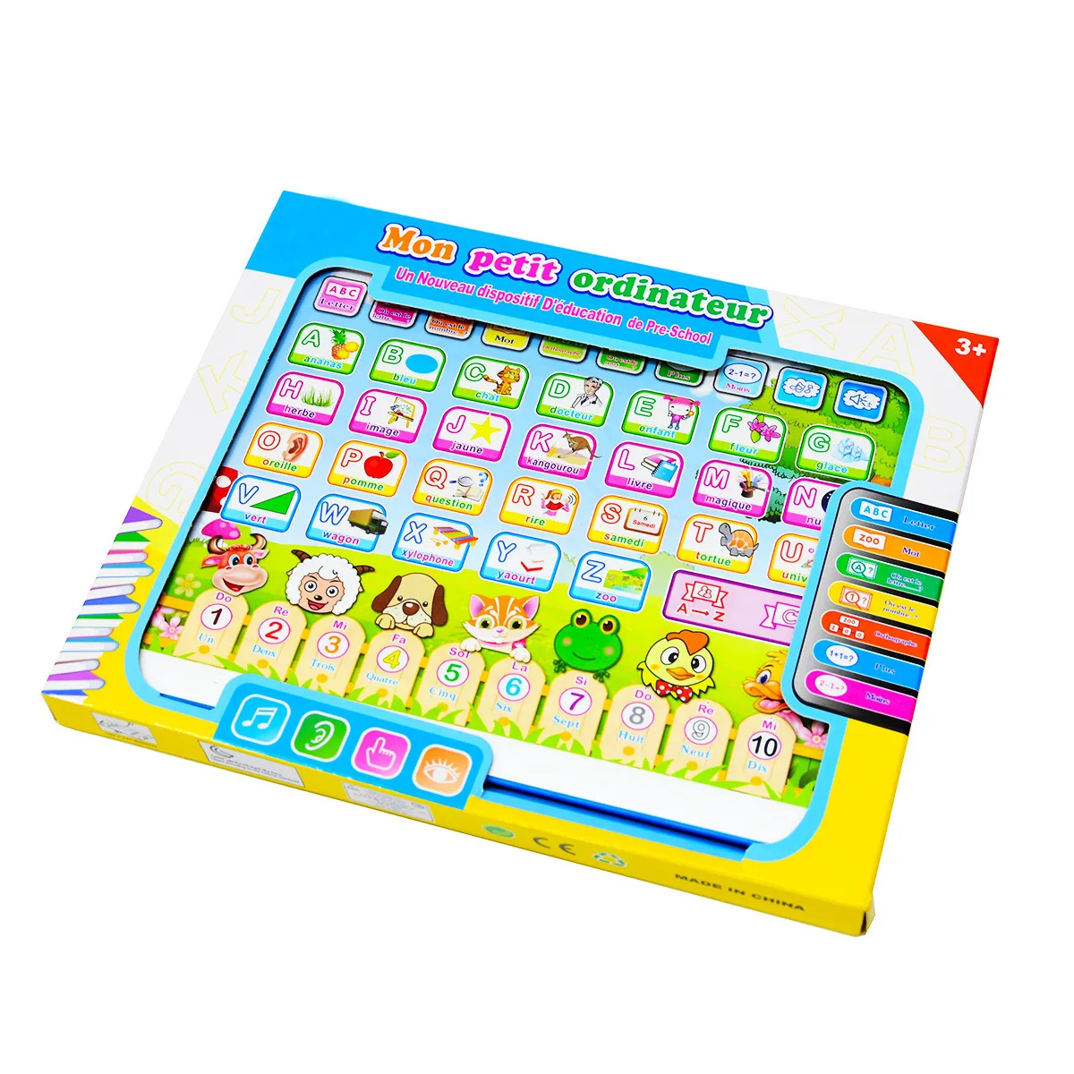 Wholesale Children Educational Intelligent baby learning toys tablet English with French Arabic for kids early education machine