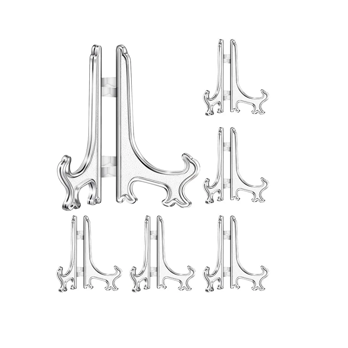 3 Inch Easels Acrylic Plastic Easels for Display Clear Plastic Plate Stands Plastic Picture Mini Easel Stand