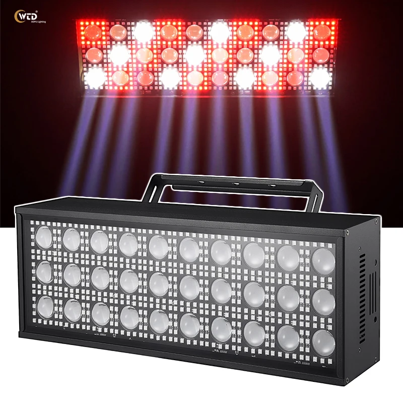AOPU 3x10W Main Lamps DJ Equipment LED Strobe Light matrix Light Beam Wash Light For Disco City Building