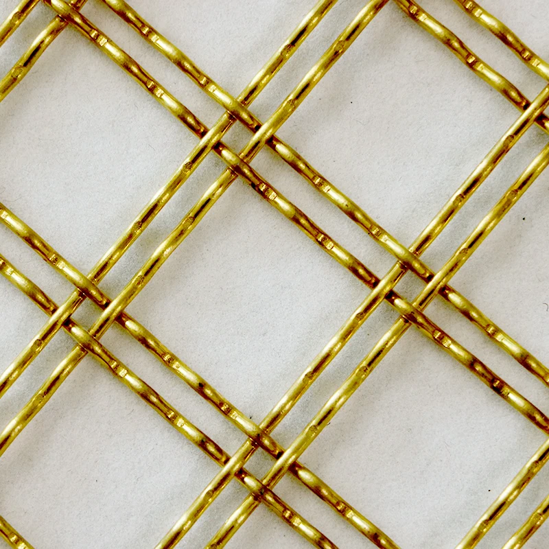 Customized Color Brass Stainless Steel Wire Decorative Mesh Metal Mesh for Furniture and Cabinet Door