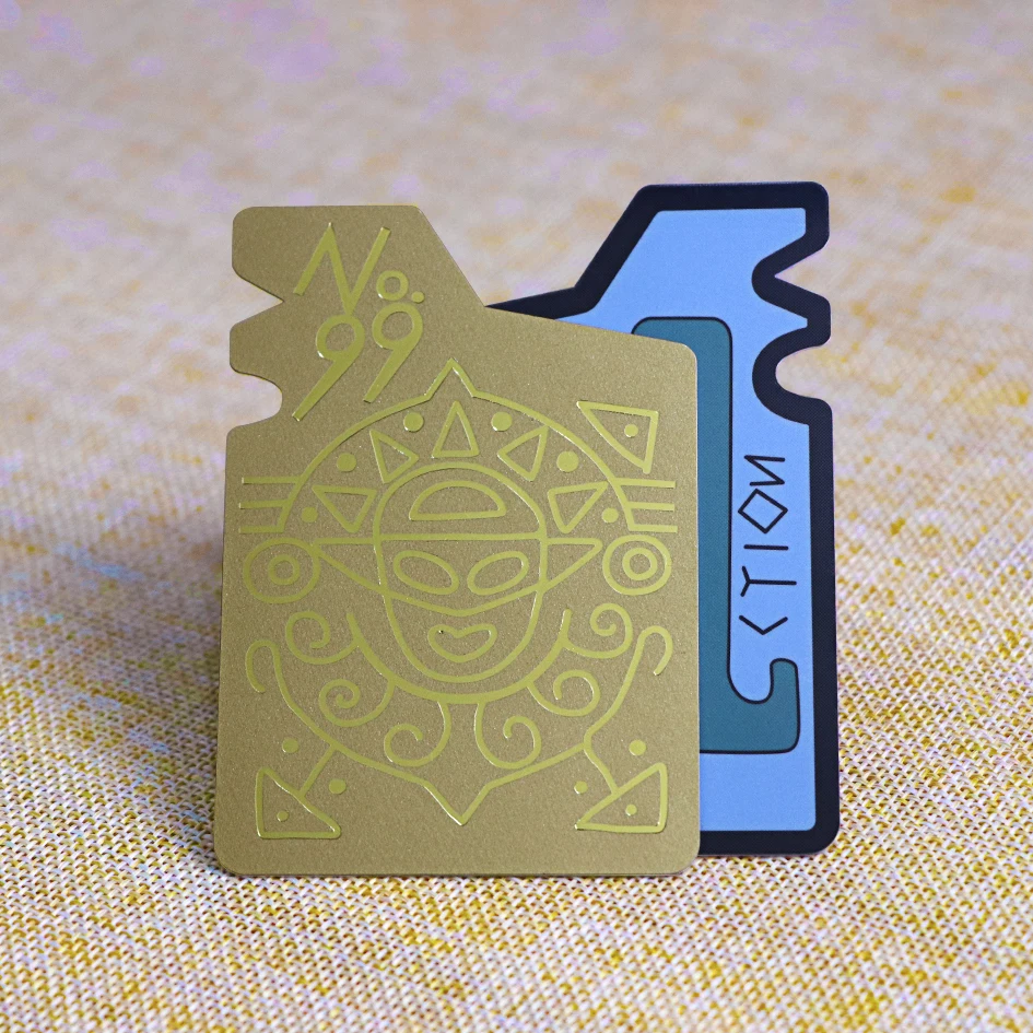 Car Shaped Gold Plastic Creative Customized Hot Stamp Business Cards