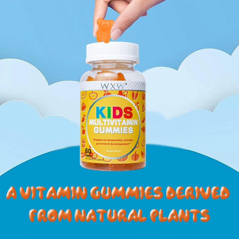 WXW Stock Support Vision Brain And Nerve Health Supplement Kids Vitamin B6 Zinc Kids Multivitamin Gummie