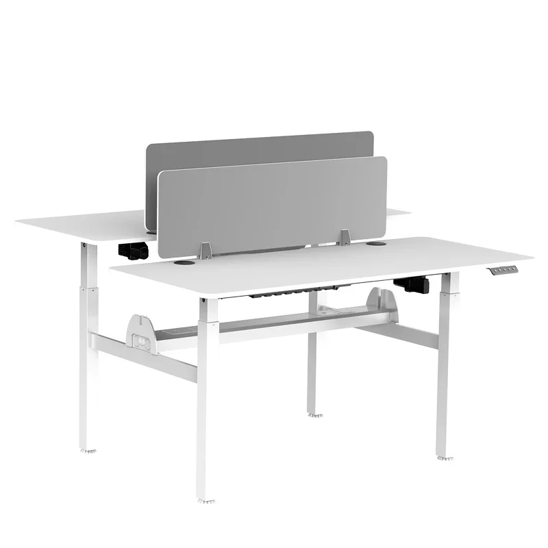 office Workstation desk adjustable table face to face standing desk lifting desk for 2 or more Multi-person positions