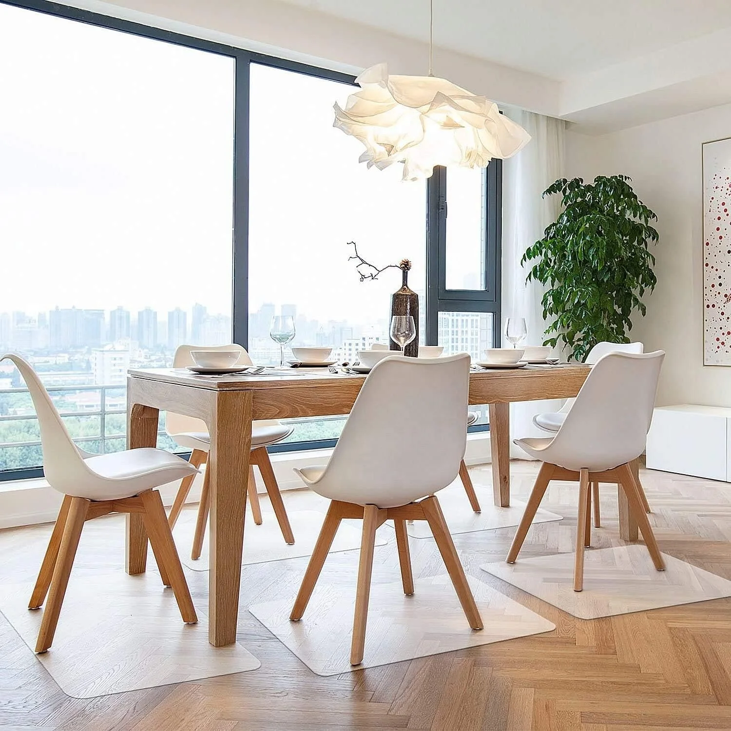 Best selling Wholesale  Custom Non-Slip PVC  Dining Under Table Mat Chair Floor Mat