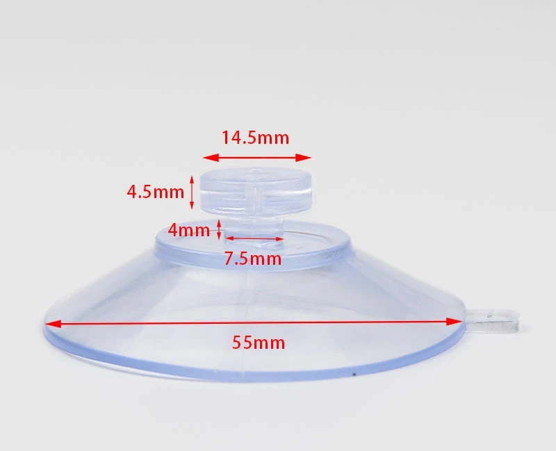 55mm Furniture Desk Glass Rubber Transparent Anti-Collision Suction Cups Sucker Hanger Pads for Glass
