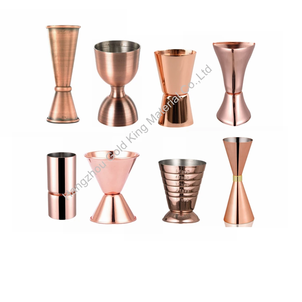 Food Grade 0.5oz/1oz 1oz/2oz Japanese Style Bar Jigger With Measurement Stainless Steel 304 Slim Ring Vodka Gin Cocktail Jigger