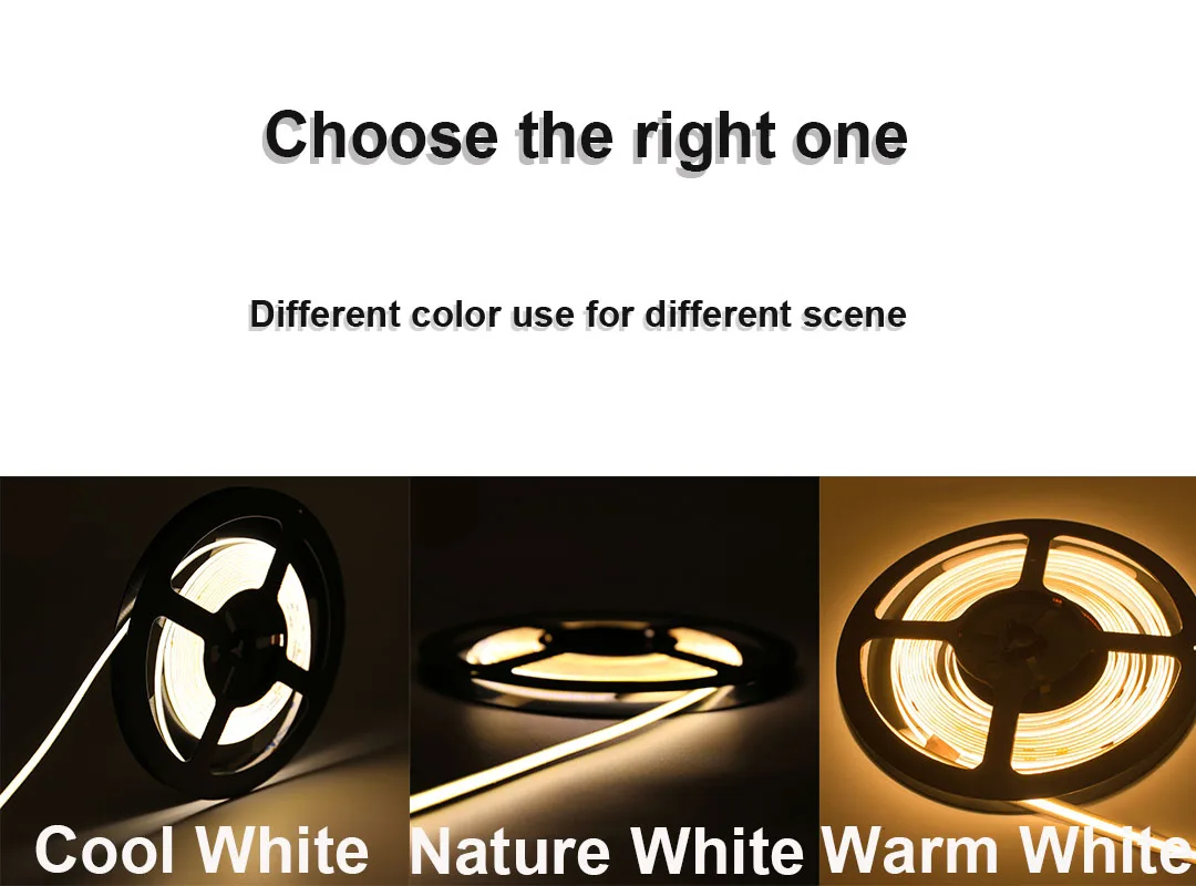 528LED/M LED COB Strip DC12V/24V Ra90  5Meter LED COB manufacturer directly