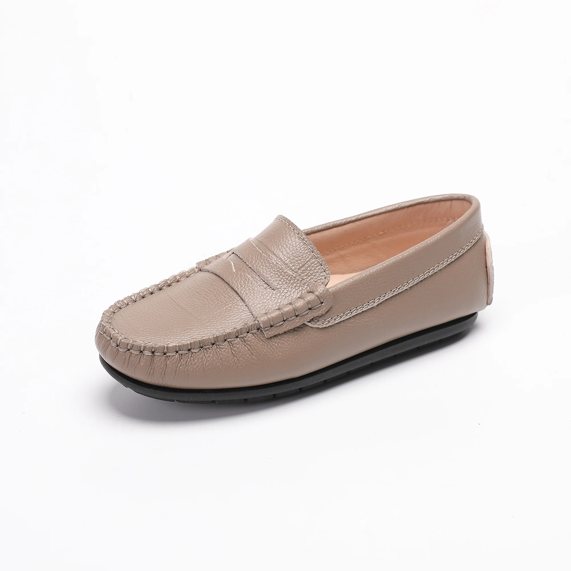 High Quality Smooth Leather Handmade Stitching Men Slip On Casual Driving Shoes Penny Moccasins Loafers for Kids