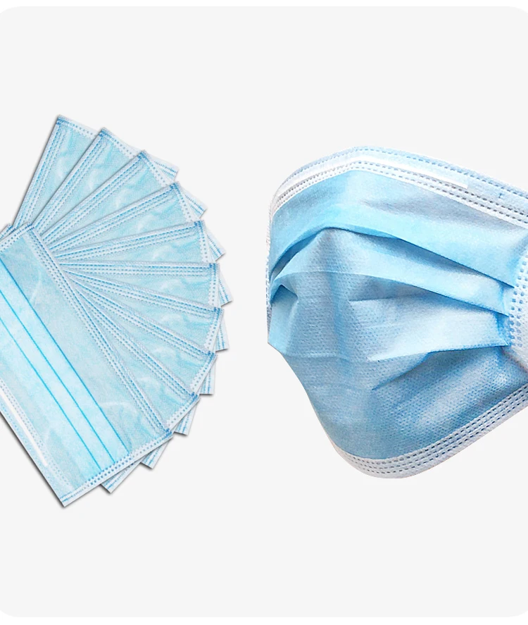 
Wholesale protection nonwoven 3ply face mask for adults 