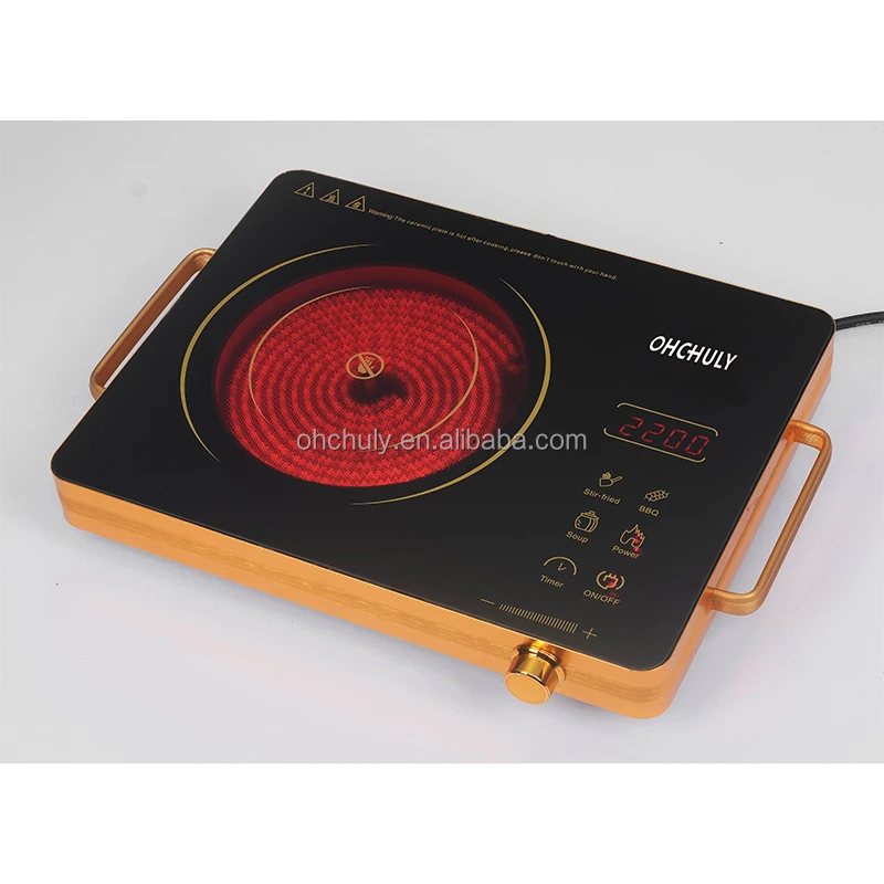 Factory cheap prices New Design Electric Ceramic Stove No Radiation 2200W Waterproof Infrared Cooker
