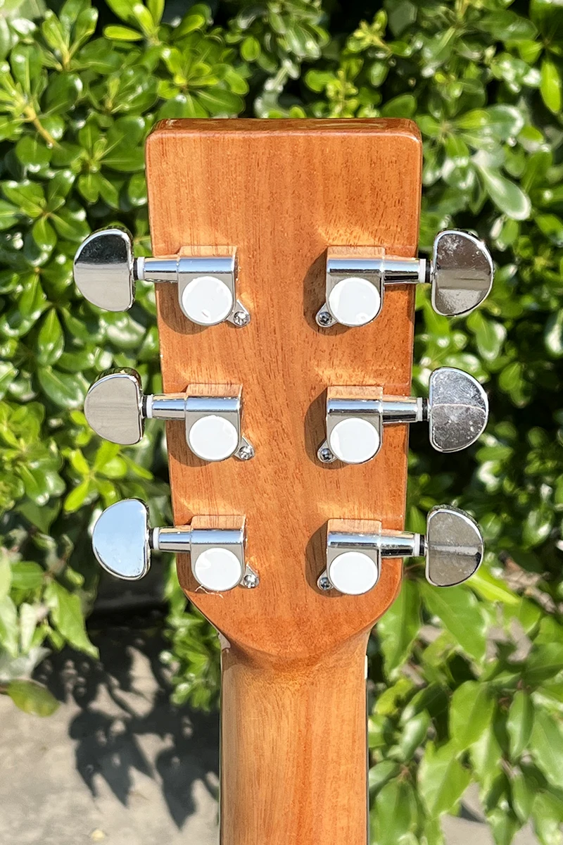 Low price Aiersi handmade high grade 40 Inch SJ style solid spruce top acoustic guitar  glossy steel string musical instrument